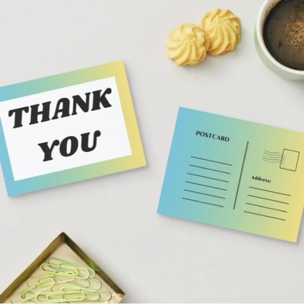 Set of 10 Thank You Post Cards
